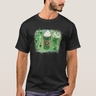 Camiseta St Patricks Day Coffee Lucky Latte Green Irish Sha