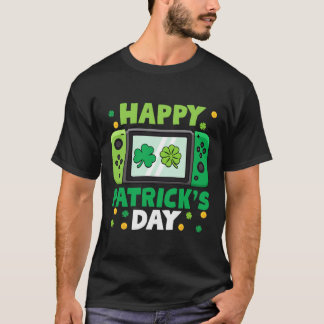 Camiseta St Patricks Day Controller Video Game Kids Boy Tod