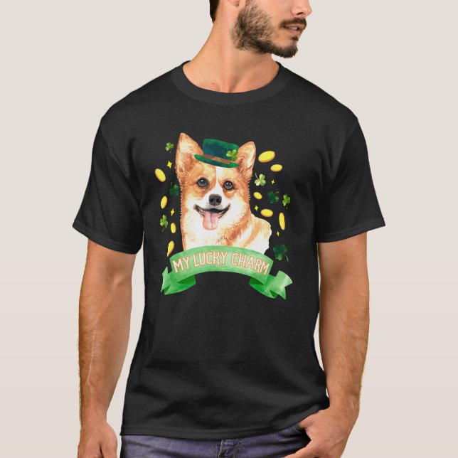 Camiseta St Patricks Day Corgi (Anverso)