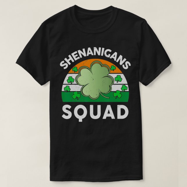 Camiseta St Patricks Day Costume Men Women Irish Shenanigan (Diseño del anverso)