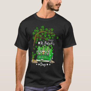 Camiseta St Patricks Day Cruck Gnome Heart Shamrock Clover