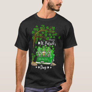 Camiseta St Patricks Day Cruck Gnome Heart Shamrock Clover