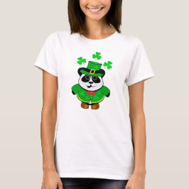 Camiseta St Patricks Day Cute Panda Bear