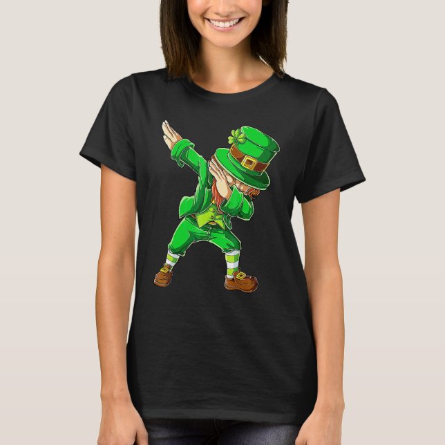 Camiseta St Patricks Day Dabbing Leprechaun Boys Men Dab Da (Anverso)