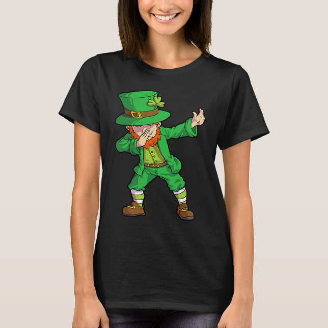 Camiseta St Patricks Day Dabbing Leprechaun  Irish Dab (Anverso)
