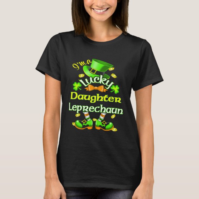 Camiseta St. Patrick's Day Daughter Costume I'm A Lucky Lep (Anverso)
