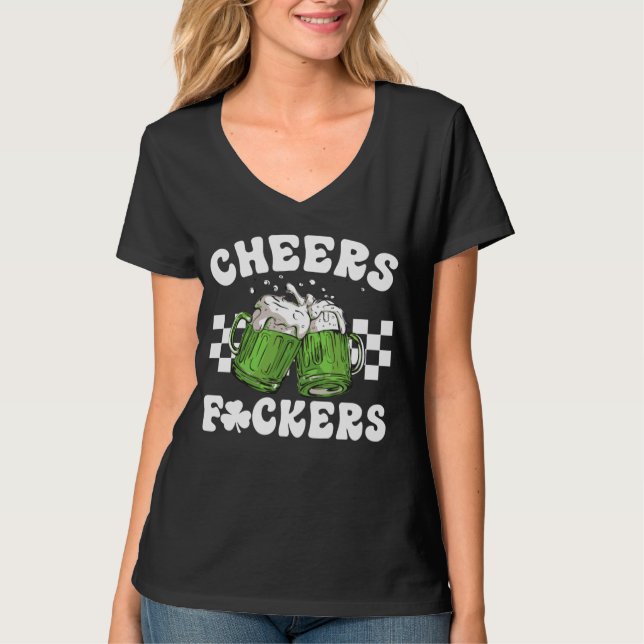 Camiseta St Patricks Day Day Drinking Beer Mugs Men Women (Anverso)