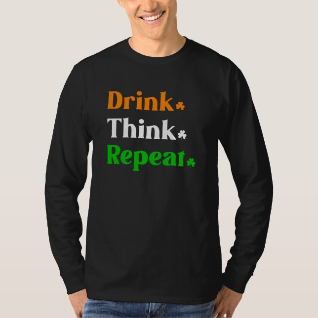 Camiseta St Patricks Day Drinking Shamrock Beer Irish  1 (Anverso)