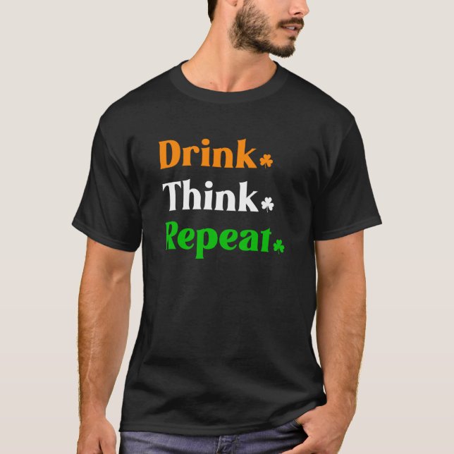 Camiseta St Patricks Day Drinking Shamrock Beer Irish  1 (Anverso)