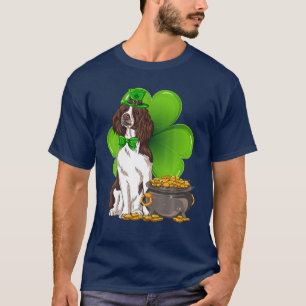 Camiseta St Patrick's Day English Springer Spaniel Shamrock