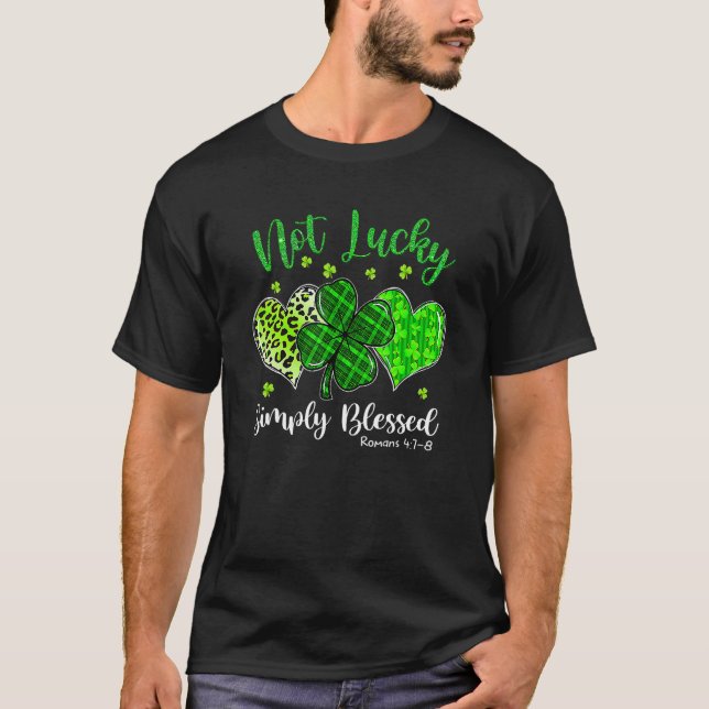 Camiseta St Patricks Day Faith Christian Tee Not Lucky Simp (Anverso)
