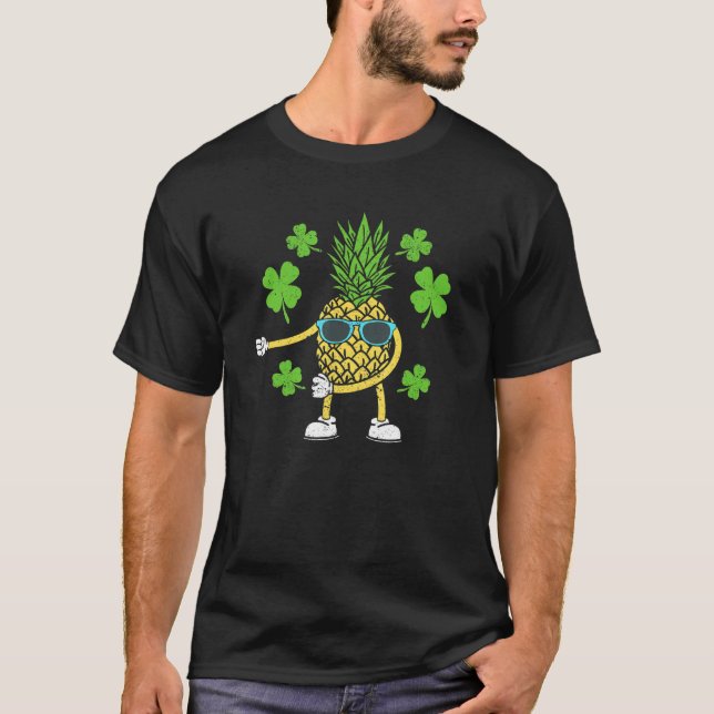 Camiseta St Patricks Day Floss Dance Irish Flossing Pineapp (Anverso)