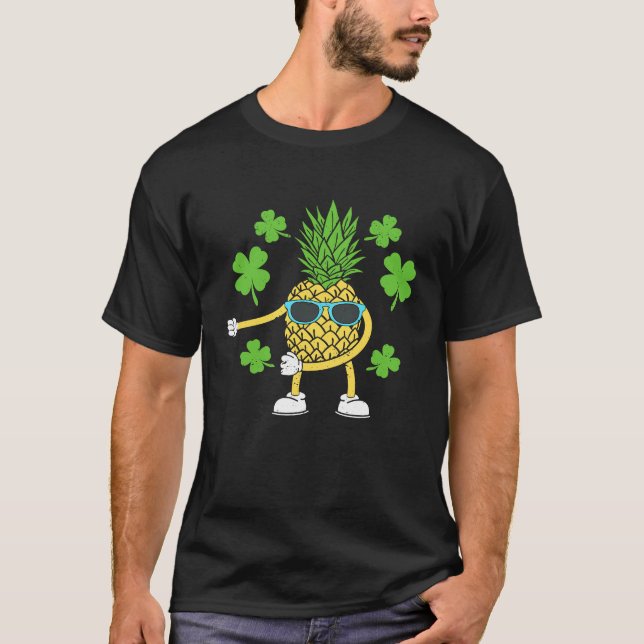 Camiseta St Patricks Day Floss Dance Irish Flossing Pineapp (Anverso)