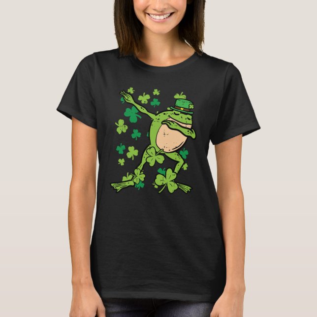 Camiseta St Patricks Day Frog Dab Saint Pattys Paddys Boys  (Anverso)