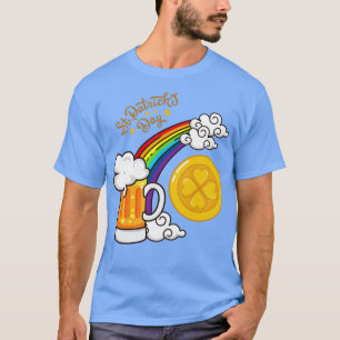 Camiseta St Patricks Day Funny Beer And Coin