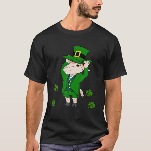 Camiseta St Patricks Day Funny Goat Leprechaun Niños (Anverso)