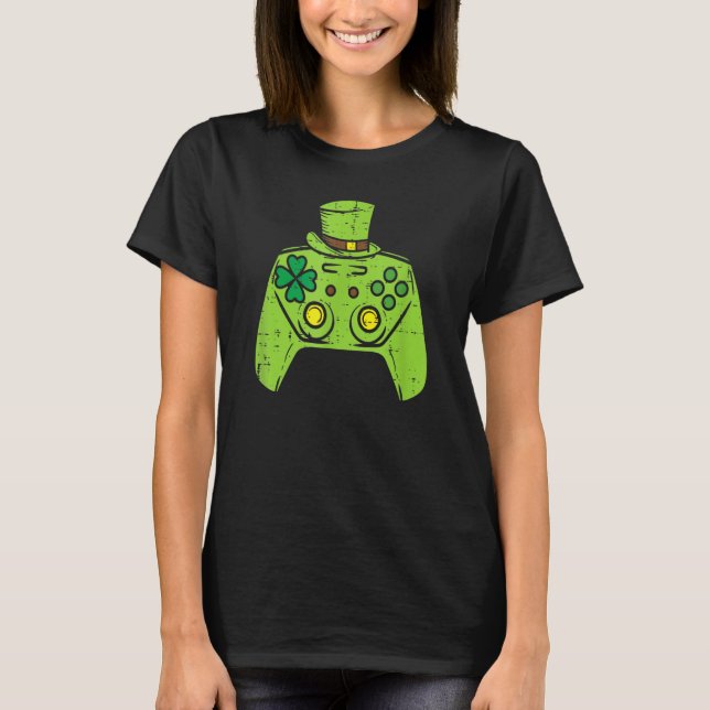 Camiseta St Patricks Day Gamer Irish Game Controller Gami (Anverso)