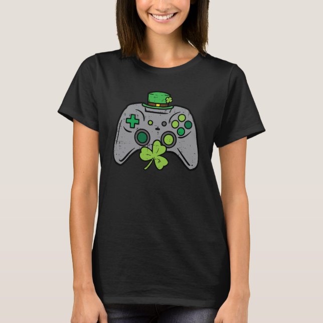 Camiseta St Patricks Day Gamer Saint Pattys Men Boys Kids Y (Anverso)