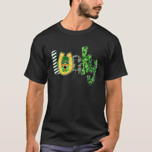 Camiseta St Patricks Day Gnome Shamrock Horseshoe Irish L