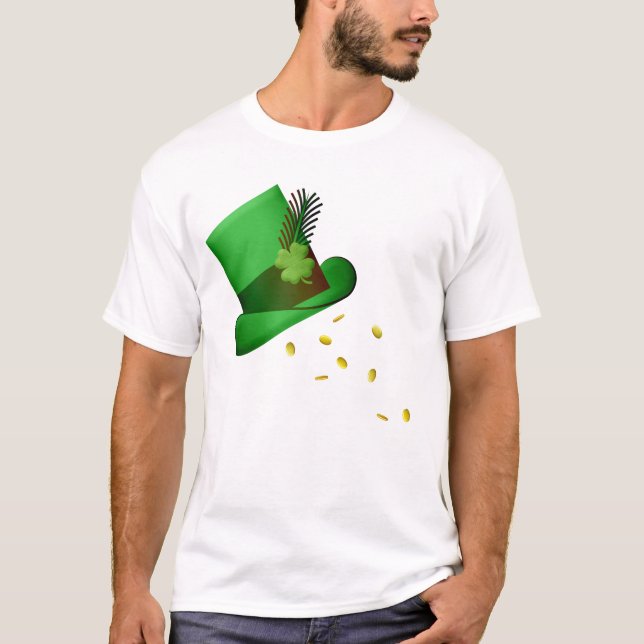 Camiseta St. Patrick's Day Gold acumula Gorra verde (Anverso)