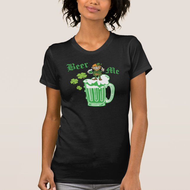 Camiseta St Patrick's Day Green Beer Me (Anverso)