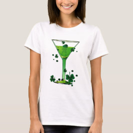 Camiseta St Patricks Day Green Cocktail & Leprechaun White