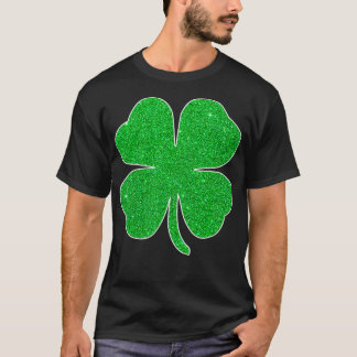 Camiseta St Patricks Day Green Glitter Clover Shamrock