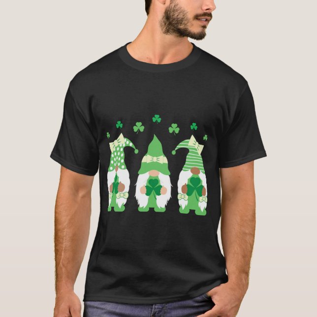 Camiseta St. Patrick's Day Green Gnomes Lucky and I Gnome (Anverso)