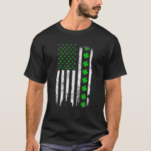 Camiseta St. Patrick's Day Green IRISH American Flag Sh