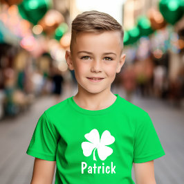 Camiseta St Patricks Day Green Shamrock Nombre personalizad