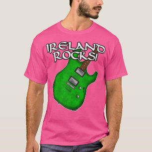 Camiseta St Patricks Day Guitar Ireland Rocks Electric Guit