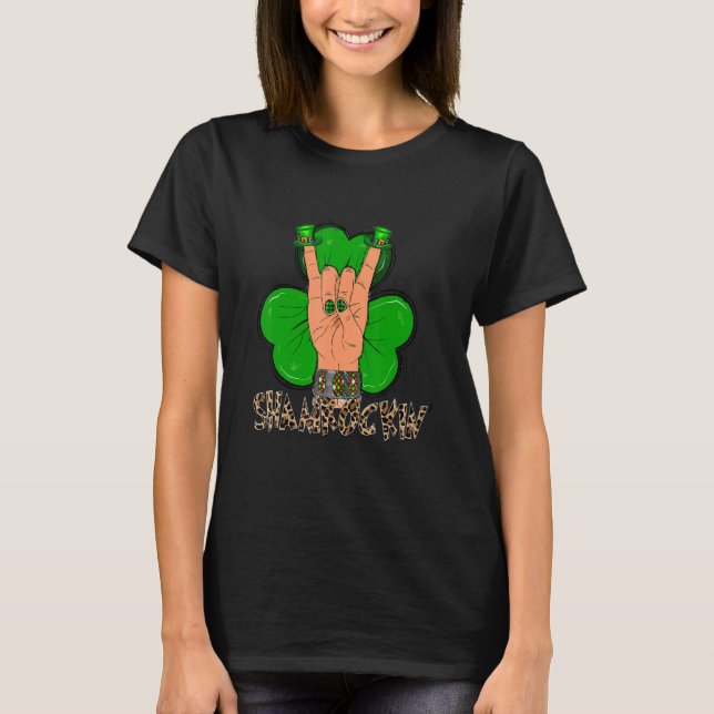 Camiseta St. Patrick's Day Happy Go Lucky Green Shamrock Ir (Anverso)