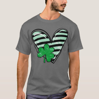Camiseta St Patricks Day Heart Shamrock