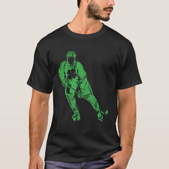 Camiseta St Patricks Day Ice Hockey For Boys, Irish Men Boy (Anverso)