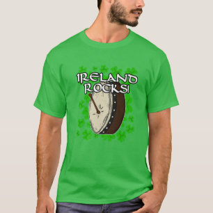 Camiseta St Patricks Day Ireland Rocks Irish Bodhran Drums