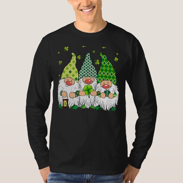 Camiseta St Patricks Day Irish Gnomes Leprechauns Funky St  (Anverso)