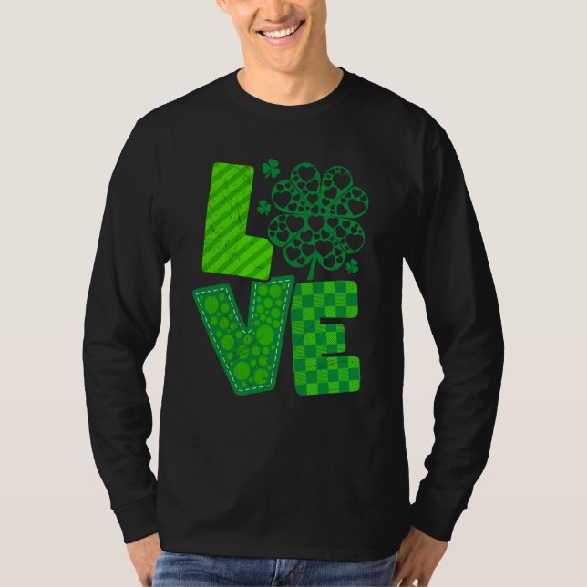 Camiseta St Patrick's Day Irish love shamrock (Anverso)