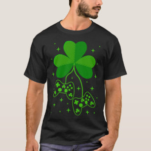 Camiseta St Patricks Day Irlandés Gamer Shamrock Video Game