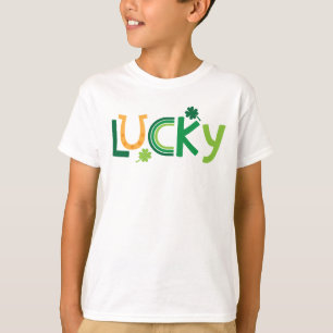 Camiseta St. Patrick's Day Kids T-Shirt "Lucky" Word Art