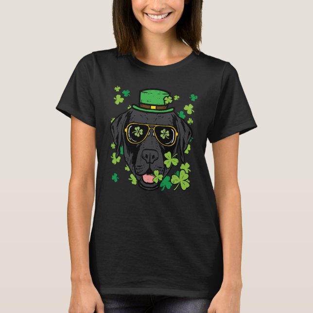 Camiseta St Patricks Day Labrador Dog Saint Pattys Men Wome (Anverso)