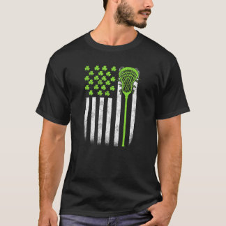 Camiseta St Patricks Day Lacrosse Lax Estados Unidos Bander