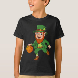 Camiseta St Patricks Day Leprechaun Basketball Lucky Boys G