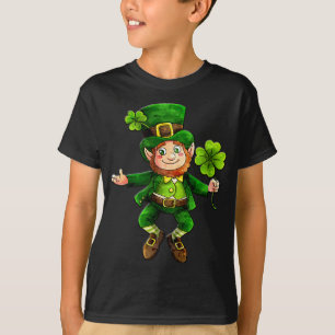 Camiseta St. Patrick's Day Leprechaun Boys Black T shirt
