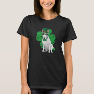 Camiseta St Patrick's Day Leprechaun Bull Terrier Dog Shamr