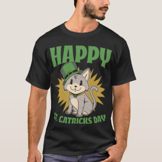 Camiseta St Patricks Day Leprechaun Cat  Patricks Day