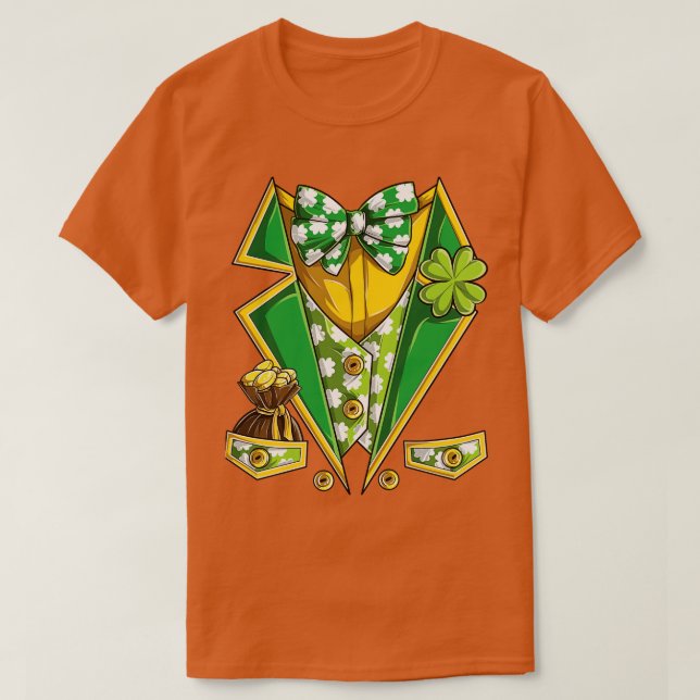 Camiseta St Patricks Day Leprechaun Costume Funny Novedad (Diseño del anverso)
