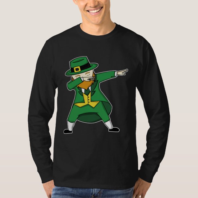 Camiseta St Patricks Day leprechaun dabbing st patty s Kids (Anverso)
