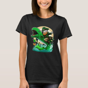 Camiseta St Patricks Day Leprechaun Dolphin Shamrock