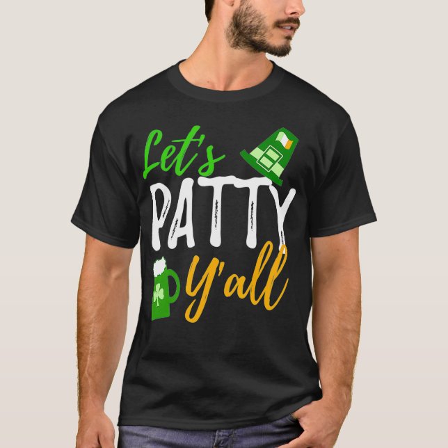 Camiseta St Patricks Day Leprechaun Gorra Green Beer Lets (Anverso)