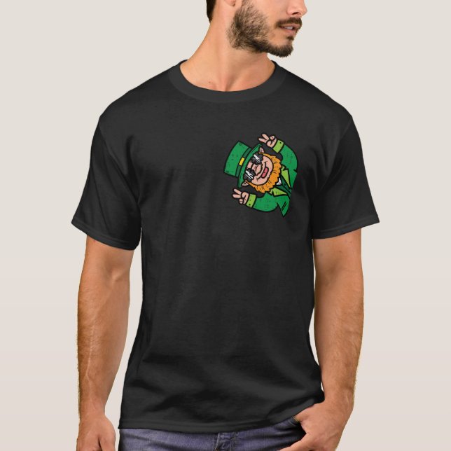 Camiseta St Patricks Day Leprechaun Pocket Saint Paddys Pat (Anverso)